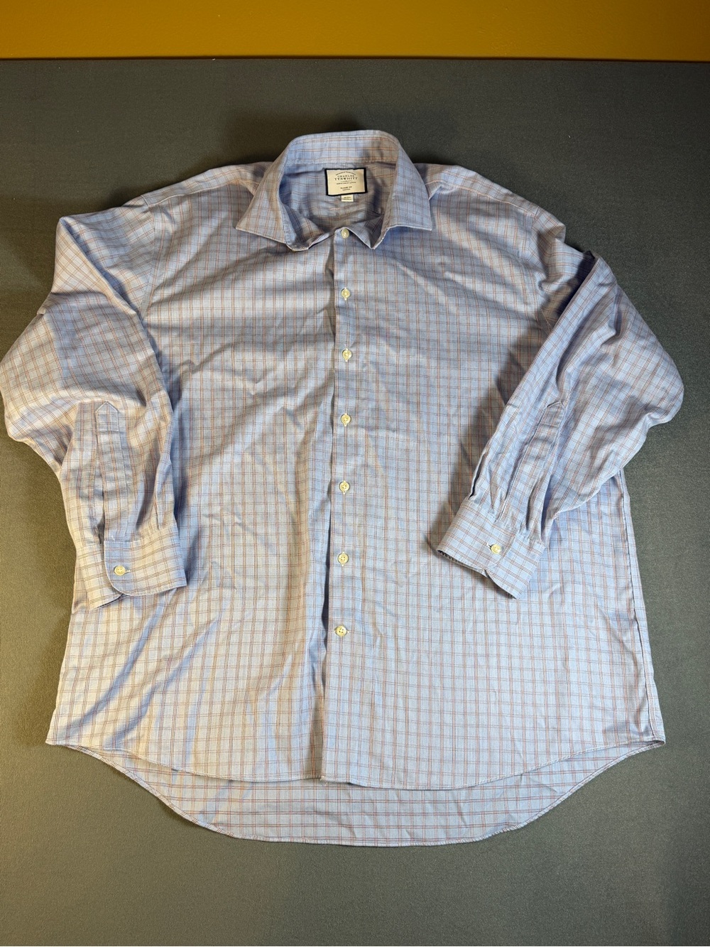 Charles Tyrwhitt Light Blue Plaid Dress Shirt